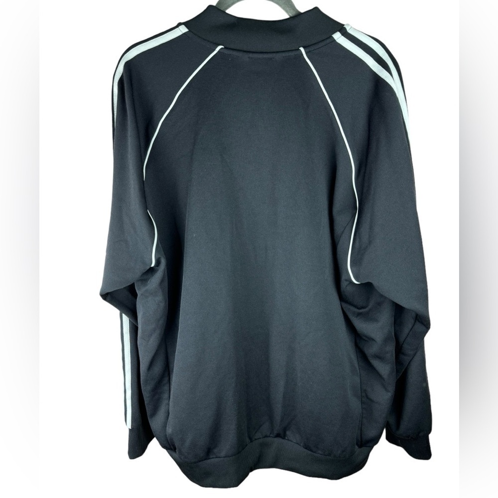 Adidas men’s black and white striped Originals Classic Warm up Jacket size 2X - Picture 2 of 8